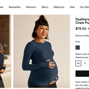 Beyond Yoga Maternity: Featherweight Count On Me Maternity Crew Pullover